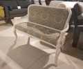 Банкетка Флетчер-W белая (Ткань, классика) в интерьере